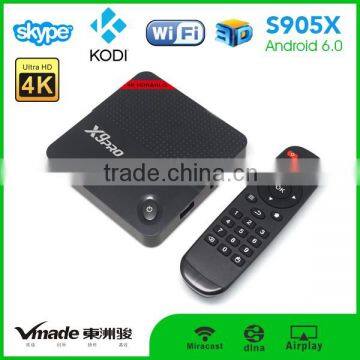 X9pro Amlogic S905X 2.4G/ 5G dual band wifi Android 6.0 TV BOX