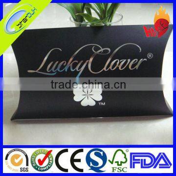 silver hot stamping paper pillow box black