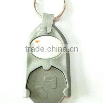 personalized custom trolley taken coin keyring