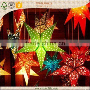 Christmas hanging paper star lanterns decoration