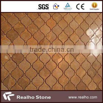 Own Quarry Imperial Gold Marble 3" Lantern Mosaic photo-3