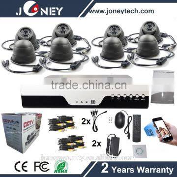 Cable Power Supply 1.3mp IR Camera CCTV Camera System 1080p 8CH AHD DVR Kit