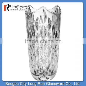 LongRun glassware wholesale hand cut glass vase for home decoration