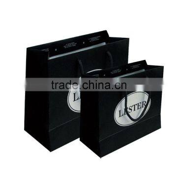 Luxury recycled raw materials of black paper bag