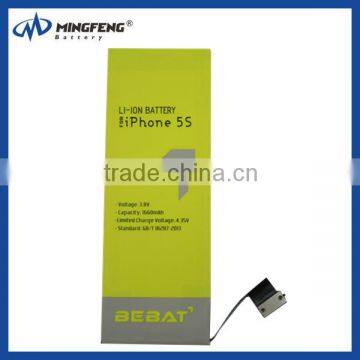 New design OEM cell phone battery for iPhone5s, for iPhone5s batteria, battery for iPhone5s