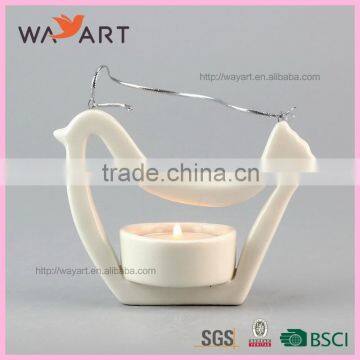 Bird Shape White Ceramic Candle Holder Tea Lights Insert