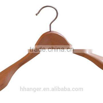 The HEAD Natural Wooden Suit Hanger With / Without Notches, Rubber Coated Soft Anti Slip Finishing , Basic Style Coat Hanger photo-5
