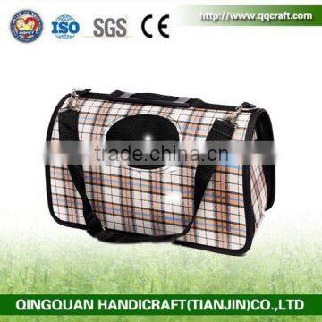 BSCI QingQ Factory Bicycle Pet Carrier Dog New Designer Canvas Denim Carrier Pet Bag photo-2