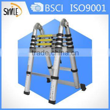 Round tube 150KG load telescopic ladder