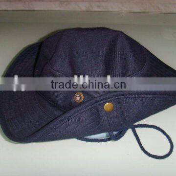 Foldable fisherman hat with Neckband,safari hat,bucket hat