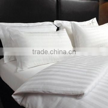 White Duvet Cover Satin Stripe