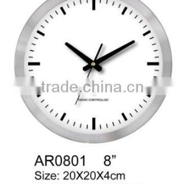 High quality 8 inch RCC aluminium wall clock