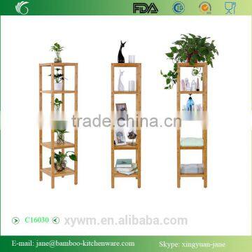 Bamboo Bathroom Shelf 5-Tier Multifunctional Storage Rack photo-3