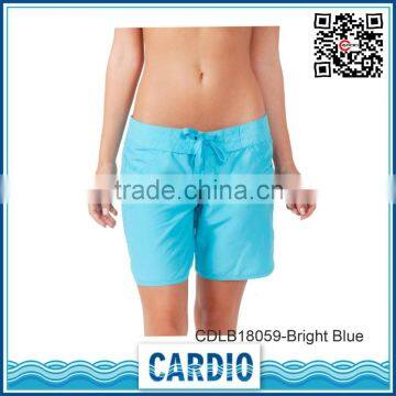 newly Bright Blue girl boardshorts 8% Spandex Ladys swim shorts