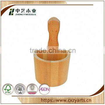 on Sale China Factory High Quality Cheap Small Wooden Barrel Bathtub photo-5