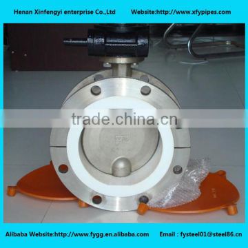 Stainless Steel Double flange worm type butterfly valve supplier