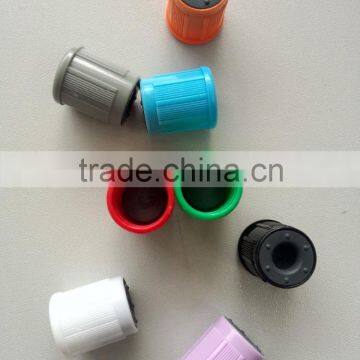 Blood collection tube plasic cap and rubber stopper