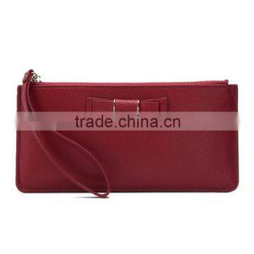 Ladies Genuine Leather long Slim Purse Women Wallet Travel Wallet