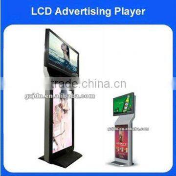 Hot! Double screen lcd all in one floor stand for advertising