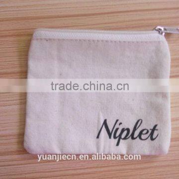 Wholesale custom printed small canvas stand up pouch with zipper