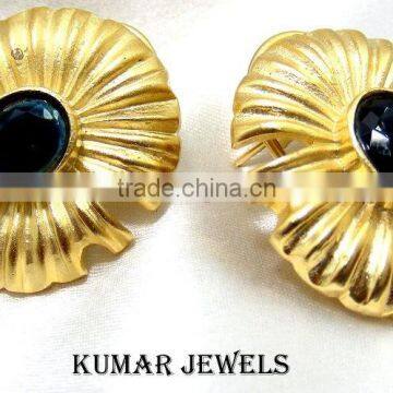 Golden Flower Stud Earrings