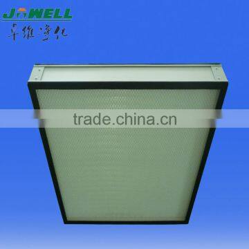 Galvanized frame light weight Min -pleat HEPA air filter