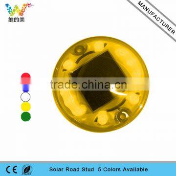 Yellow LED flashing garden light solar power aluminum road stud reflectors