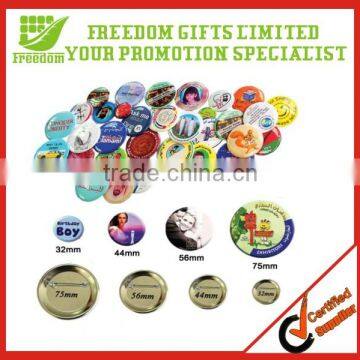 Cheap Wholesale Customzied Logo Printed Tin Badge Button