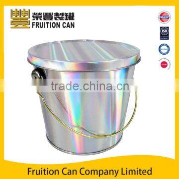 Candle tin metal tin Halographic Bucket Tin box