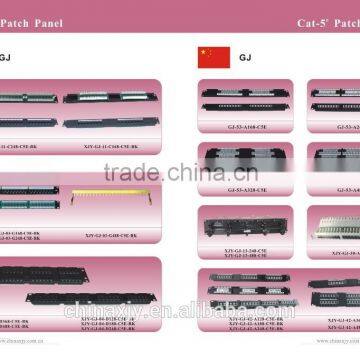 24 port UTP Cat5e Cat6 Patch Panel with 24pcs UTP Cat.5e Keystone Jacks