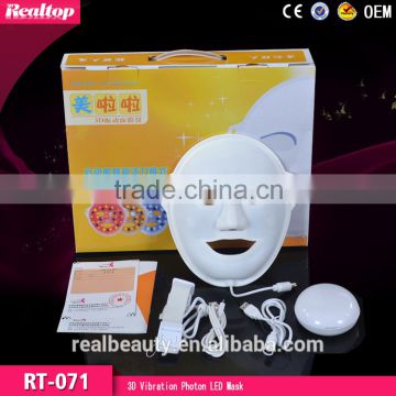 3D Vibration Photon LED Facial Mask/Magic Skin Led Light Skin Therapy Rejuvenation Led Masks/Led Pdt Bio-light Therapy Improve fine lines