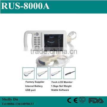 RUS-8000A Handheld veterinary B/W B ultrasound machine with high resolution and USB interface-Shelly