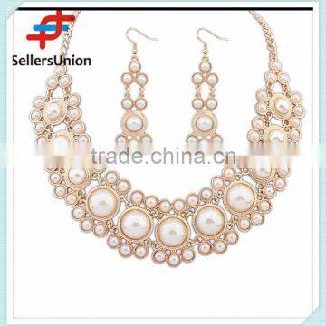 No.1 yiwu exporting commission agent wanted good quality beaded diamond necklace set bridal jewelry set