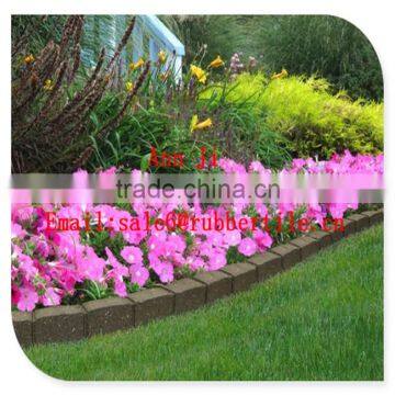 flexible recycled rubber tile boder edge,colorful rubber floor paver edge