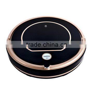 Auto Intelligent Robot Vacuum Cleaner Black+Golden Color Self Control