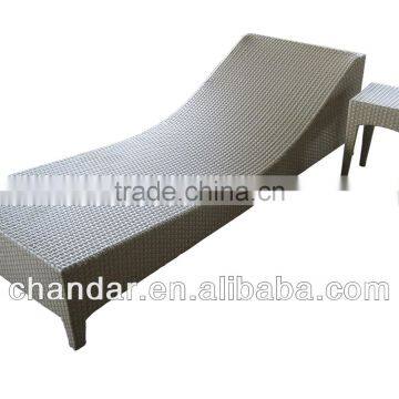 Garden furniture, aluminum rattan sun lounger