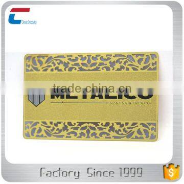 Fashionable Etch Reversed,Cut Through Plated Gold Metal Cards for Businesses photo-2