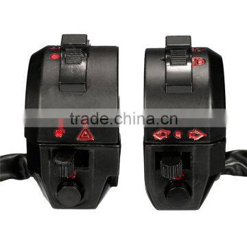 Motorcycle PVC Waterproof Weatherproof 7/8 Diameter Handlebar Horn Turn Signal Headlight Electrical Start Switch 12V Black photo-6