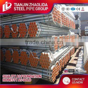 BS1387 SCH 40 60 ERW Pre Galvanized Round Tubes / Carbon Metal Steel Pipes for Furniture Use photo-6