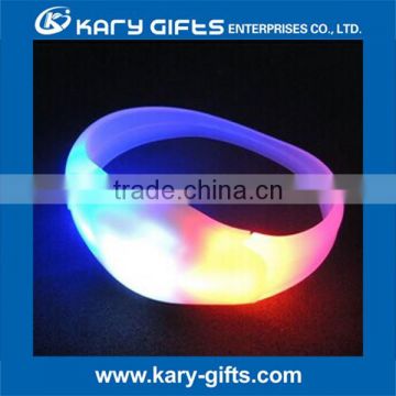 Sound activated silicon LED bracelet