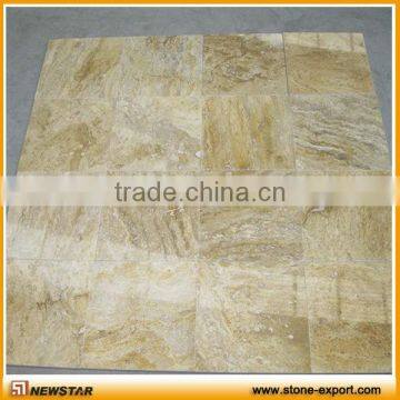 polished yellow travertine