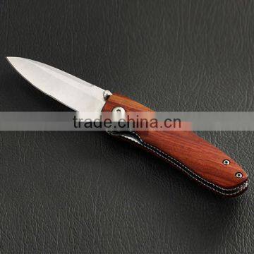 Multifunction Rosewood Handle Folding Knife, Outdoor Survival Hunting Knives photo-6