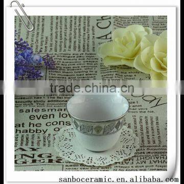 Cheap 50ML Porcelain White Printing Tea Cup For Wholesale photo-2