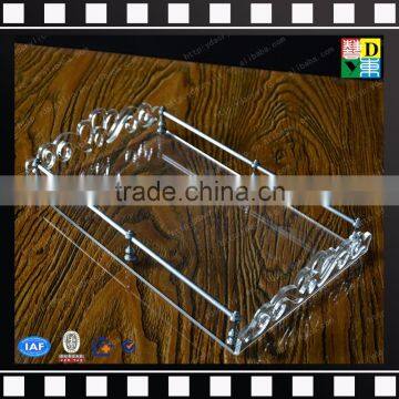 Contemporary Stainless Steel High Quality Tableware Rectangular Size Tray Acrylic Serving Tray photo-2