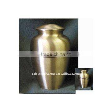 Brushed Brass Cremation urns