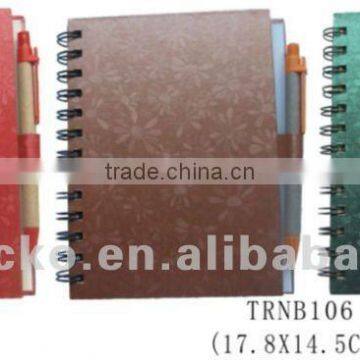 ECO Friendly notebook with ball pen