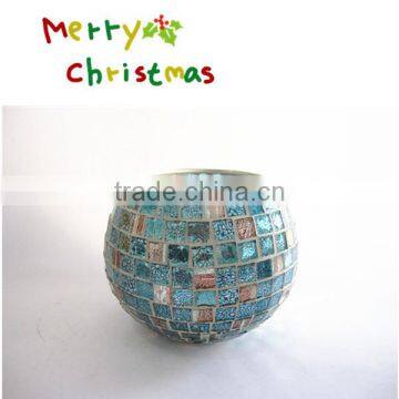 Christmas Decor Malachite Green Mosaic Tall Vase Handmade Elegant Flower Arrangements photo-2