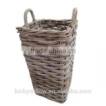 Grey Buff Rattan Umbrella Stand Basket photo-2