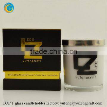 Black and White Glass Candle Jars With Lids photo-4