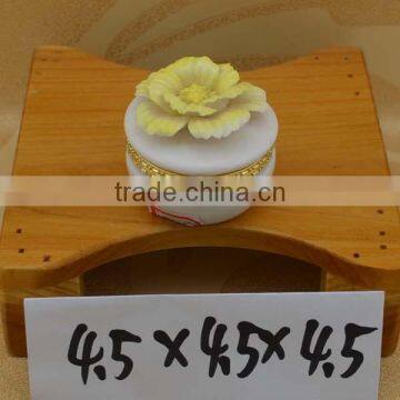 factory direct ceramic jewel box & ceramic trinket box with flower design